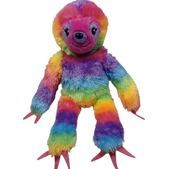 BUILD-A-BEAR RAINBOW SLOTH PLUSH W/HOUSTON ASTROS BASEBALL UNIFORM 18" BABW - Picture 9 of 15